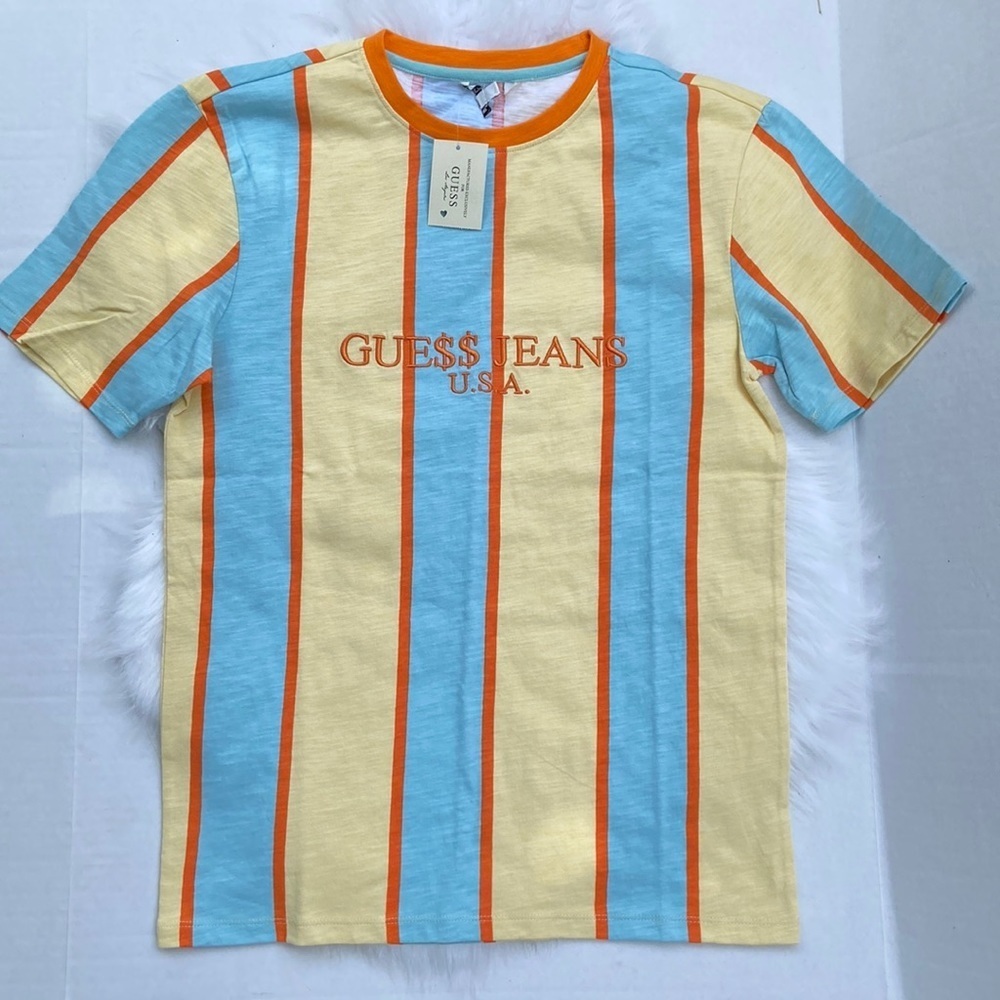 New GUESS Mens Striped Shirt